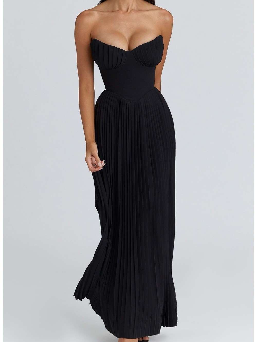 House of CB |  Marcella Pleated Georgette Dress